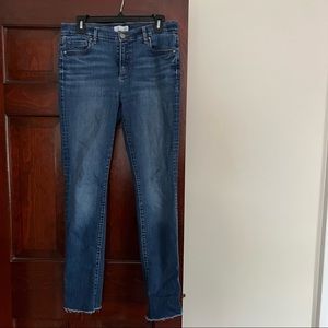Loft Modern Straight Raw Hem Jeans